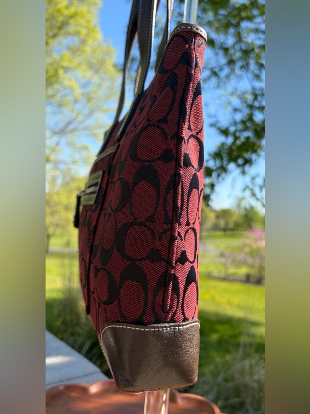 Vintage COACH Signature Slim Shoulder Tote EUCc - Picture 12 of 17